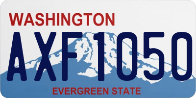 WA license plate AXF1050