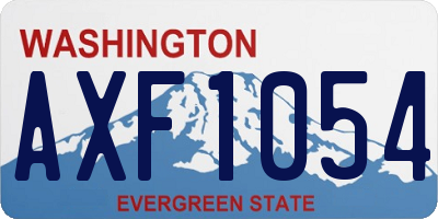 WA license plate AXF1054