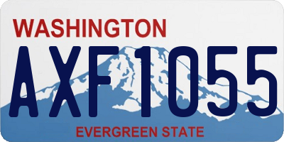 WA license plate AXF1055