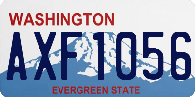 WA license plate AXF1056