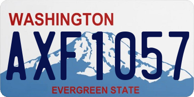 WA license plate AXF1057