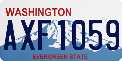WA license plate AXF1059