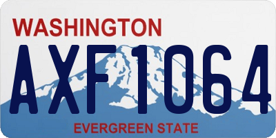 WA license plate AXF1064