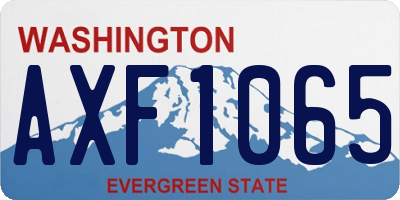 WA license plate AXF1065