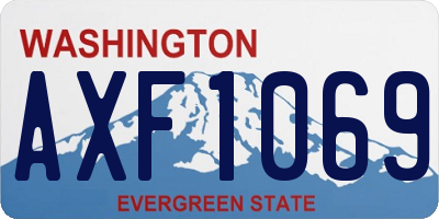 WA license plate AXF1069