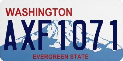 WA license plate AXF1071