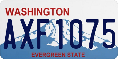 WA license plate AXF1075