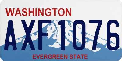 WA license plate AXF1076