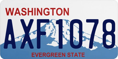 WA license plate AXF1078