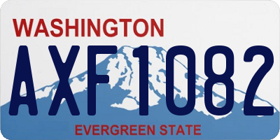 WA license plate AXF1082