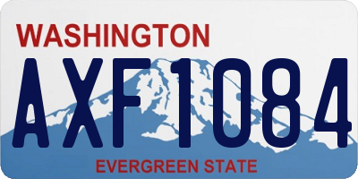 WA license plate AXF1084