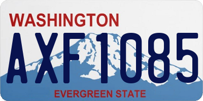 WA license plate AXF1085