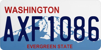 WA license plate AXF1086