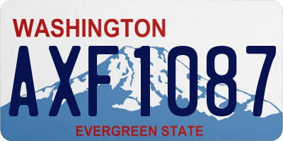 WA license plate AXF1087