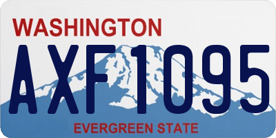 WA license plate AXF1095