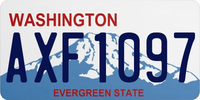 WA license plate AXF1097