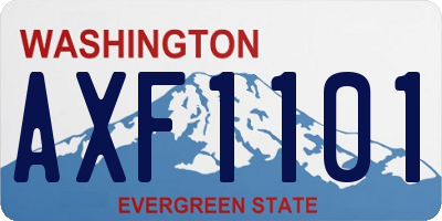 WA license plate AXF1101