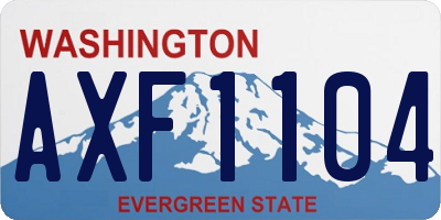 WA license plate AXF1104