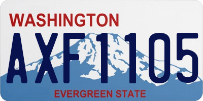 WA license plate AXF1105