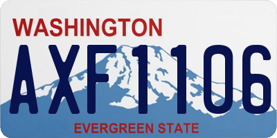 WA license plate AXF1106