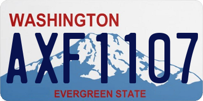 WA license plate AXF1107