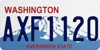 WA license plate AXF1120