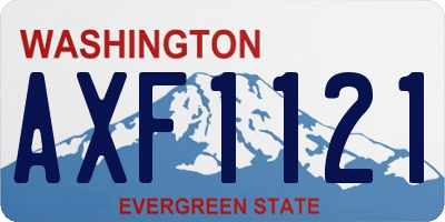 WA license plate AXF1121