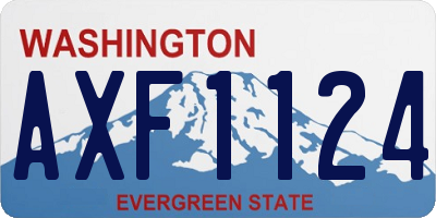 WA license plate AXF1124