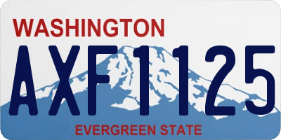 WA license plate AXF1125