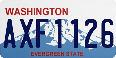 WA license plate AXF1126