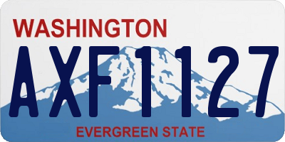 WA license plate AXF1127
