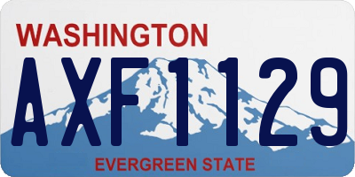 WA license plate AXF1129