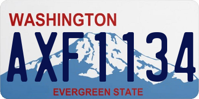 WA license plate AXF1134