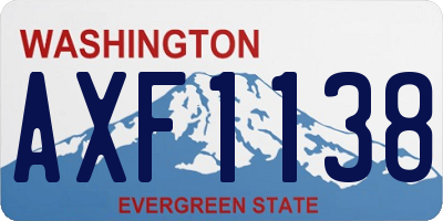WA license plate AXF1138