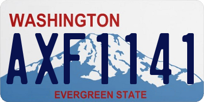 WA license plate AXF1141