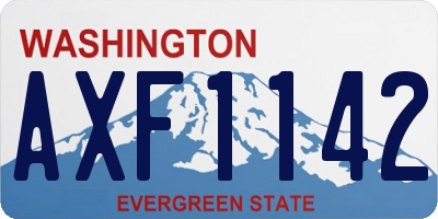 WA license plate AXF1142