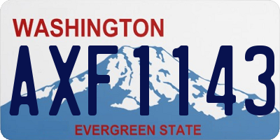 WA license plate AXF1143