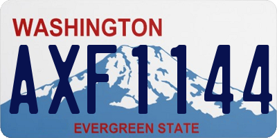 WA license plate AXF1144