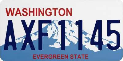 WA license plate AXF1145