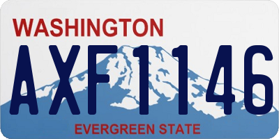 WA license plate AXF1146