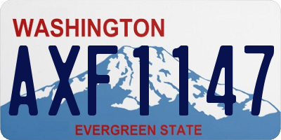 WA license plate AXF1147