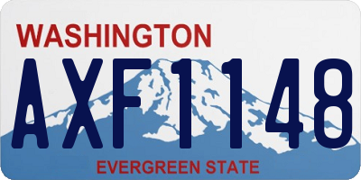 WA license plate AXF1148