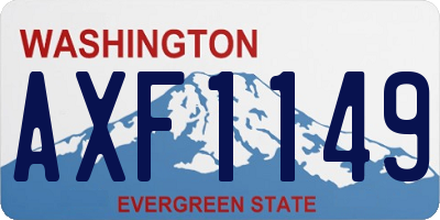 WA license plate AXF1149