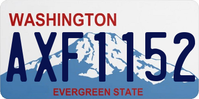 WA license plate AXF1152