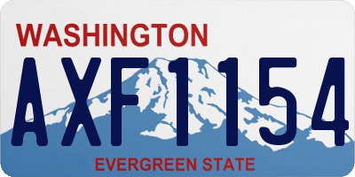 WA license plate AXF1154
