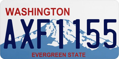 WA license plate AXF1155