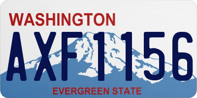 WA license plate AXF1156