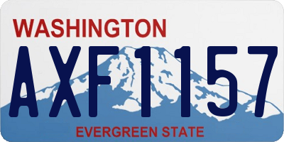 WA license plate AXF1157