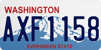 WA license plate AXF1158
