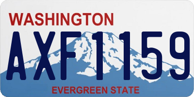 WA license plate AXF1159